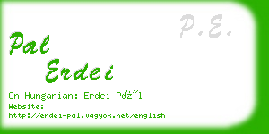 pal erdei business card